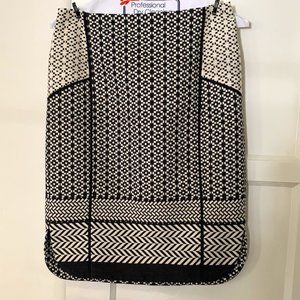 Black and White J. Crew Pencil Skirt